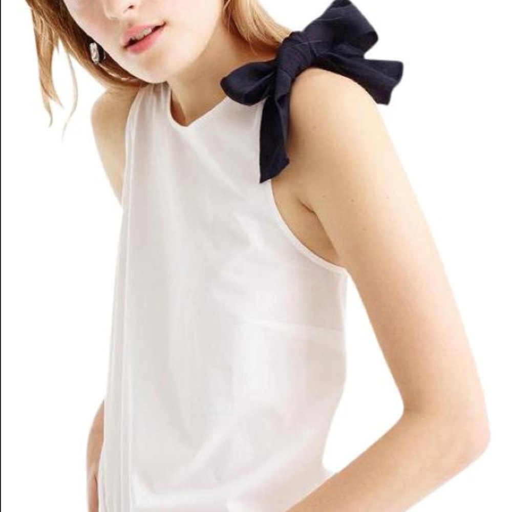 JCrew bow shoulder top NWT